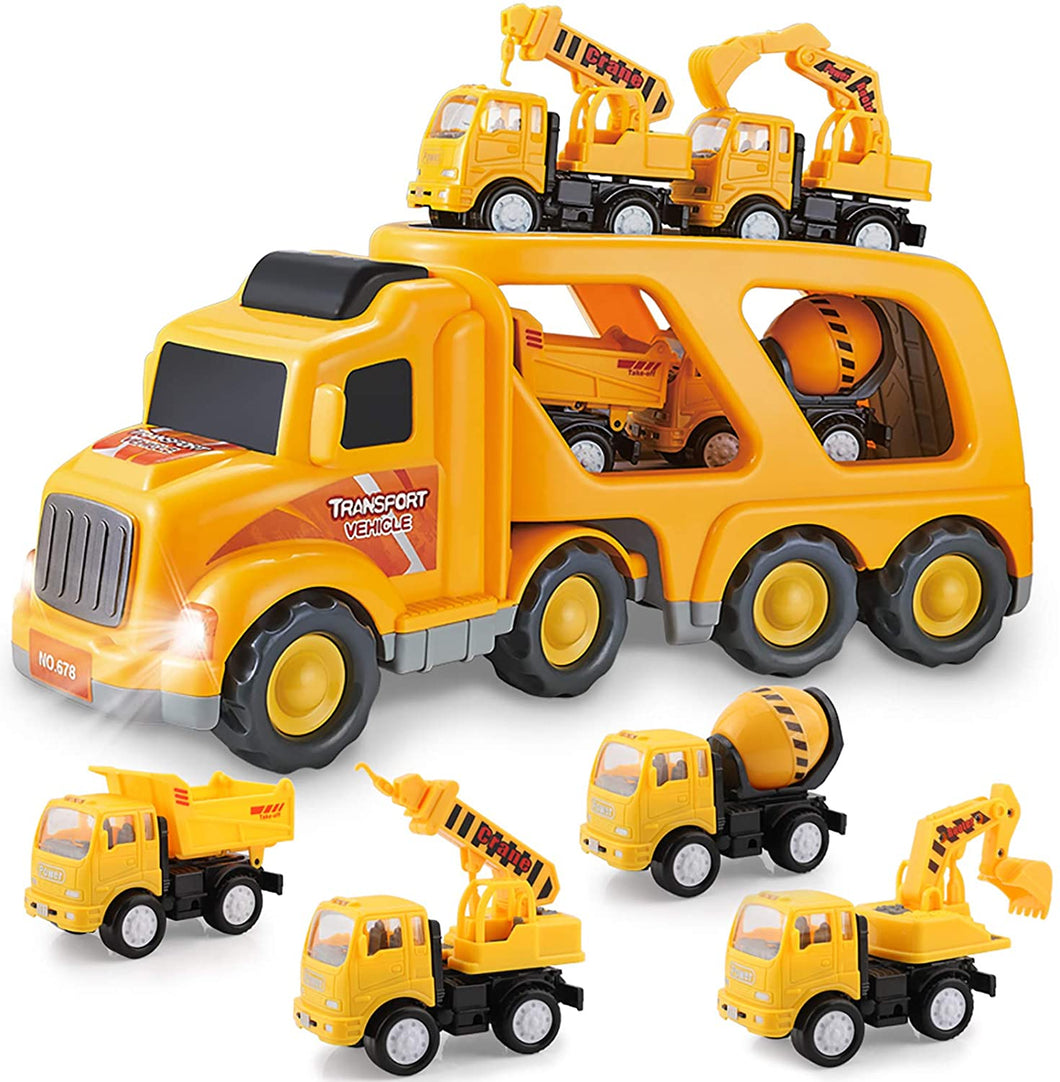 Construction Truck Toys for 3 4 5 6 Years Old Toddlers Kids Boys and Girls