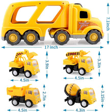 Load image into Gallery viewer, Construction Truck Toys for 3 4 5 6 Years Old Toddlers Kids Boys and Girls
