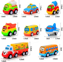 Load image into Gallery viewer, 9 pcs Cars Toys for 1 2 3 4 5 Years Old Toddlers
